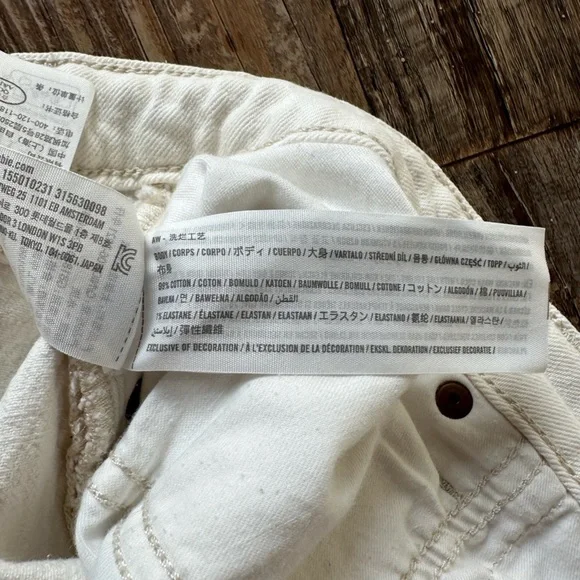 Abercrombie The Vintage Flare High Rise Jean Curve Love in Cream Size 34 Short - Picture 4 of 5